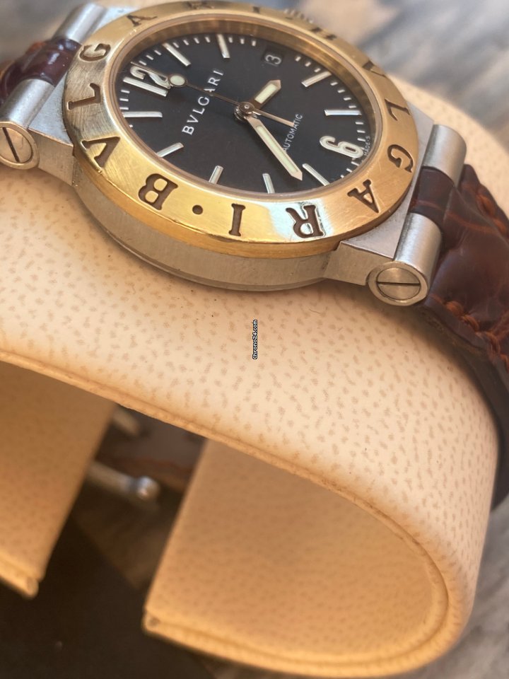 Bulgari Diagono Womens watch Automatic Gold Steel LCV 29 S Replica 4