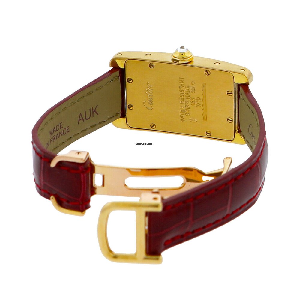 Cartier Tank Americaine Womens watch Quartz Yellow gold 2489 - WJTA0003 Replica 4