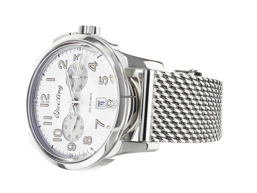 IMG_9081 Breitling Transocean Chronograph 1915 Mens watch Unisex Automatic Steel M23351 Replica 4