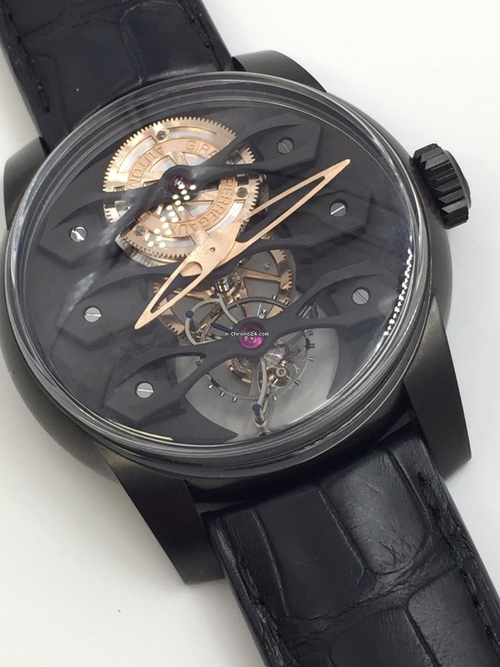 IMG_9081 Girard Perregaux Bridges Mens watch Unisex Automatic Titanium 99270-21-000-BA6A Replica 4