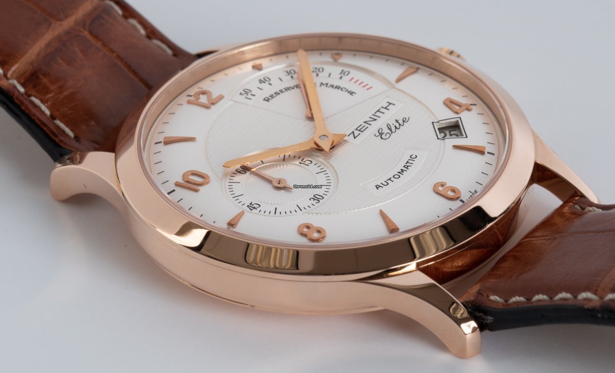 Zenith Elite Power Reserve Mens watch Unisex Automatic Rose gold 18.1125.685 Replica 4