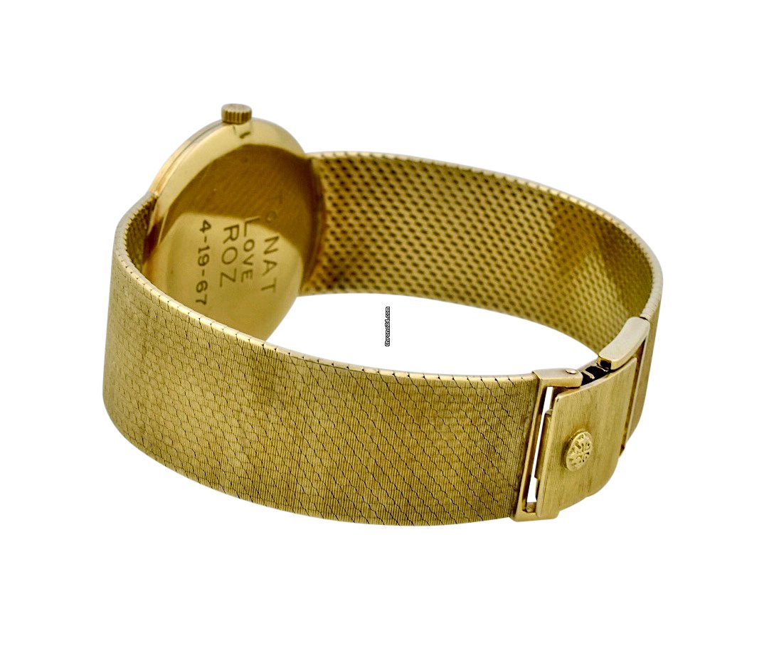 IMG_9081 Patek Philippe Calatrava Mens watch Unisex Manual winding Yellow gold 3513 Replica 4