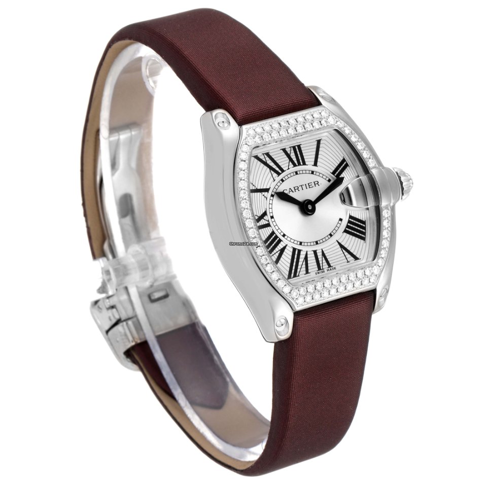 IMG_9081 Cartier Roadster Womens watch Quartz White gold WE500260 Replica 4