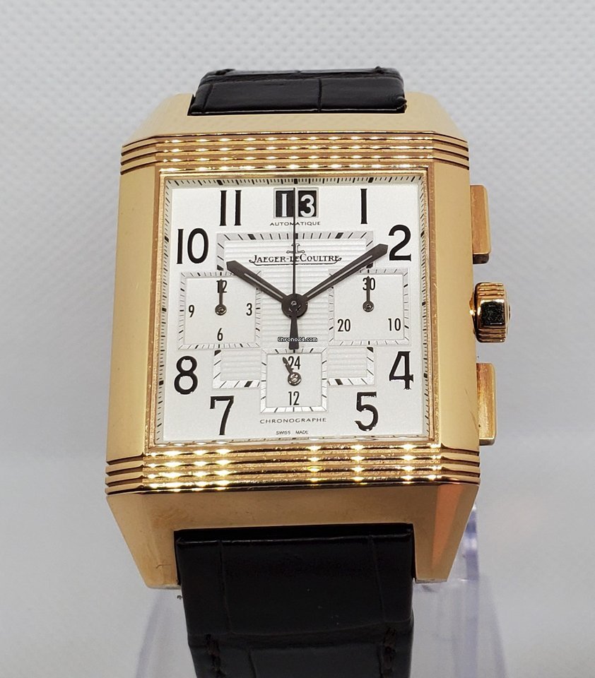 IMG_9081 Jaeger-LeCoultre Reverso Squadra Chronograph GMT Mens watch Unisex Automatic Yellow gold 230.2.45 Replica 4