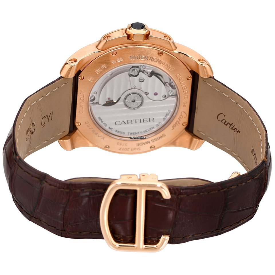 IMG_9081 Cartier Calibre de Cartier Mens watch Unisex Automatic Rose gold WGCA0003 Replica 4