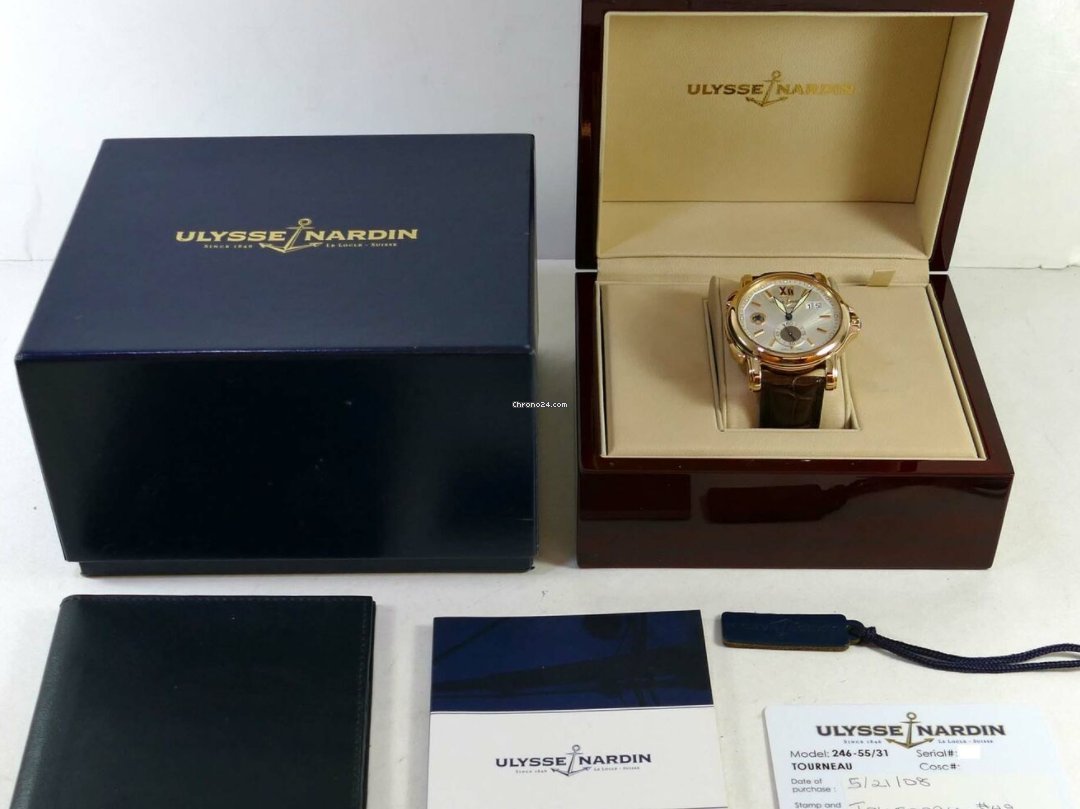 IMG_9081 Ulysse Nardin Dual Time Automatic Rose gold 246-55 60 Replica 4