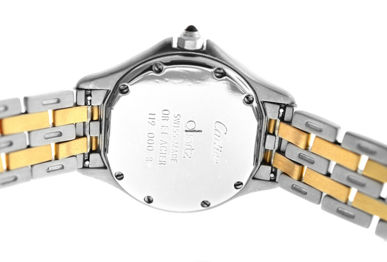 IMG_9081 Cartier Cougar Womens watch Quartz Gold Steel 119000R Replica 4