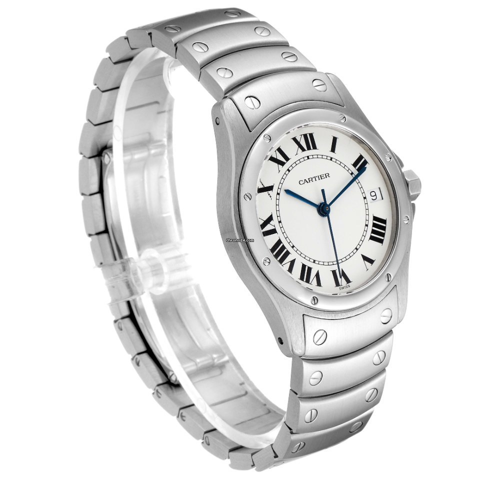 Cartier Santos Mens watch Unisex Automatic Steel 1920 Replica 4