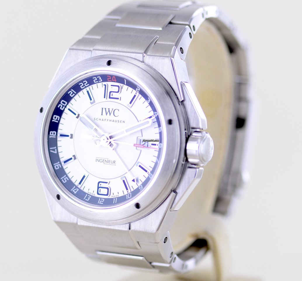 IWC Ingenieur Dual Time Mens watch Unisex Automatic Steel IW324404 Replica 4
