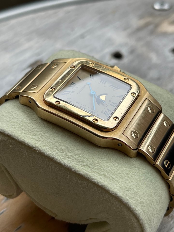 IMG_9081 Cartier Santos Womens watch Quartz Yellow gold 819901 Replica 4