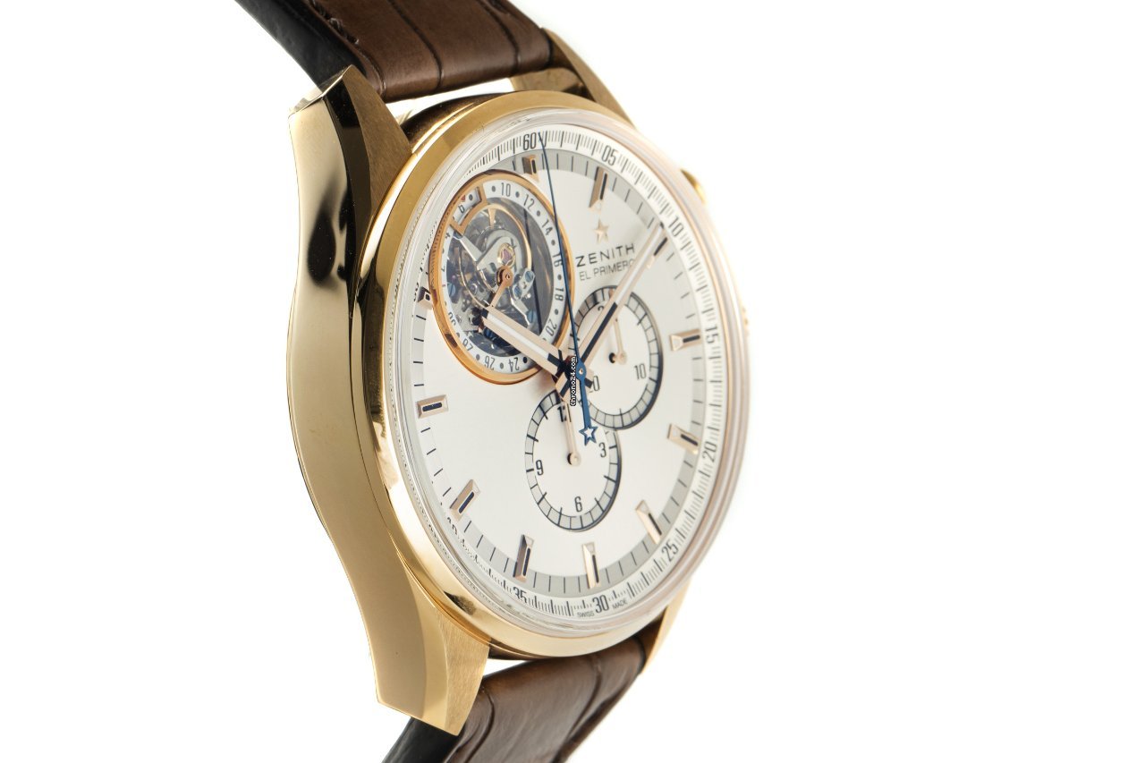 Zenith El Primero Tourbillon Mens watch Unisex Automatic Yellow gold 18.2050.4035 01.C713 Replica 4