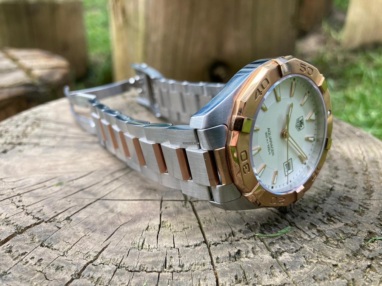 TAG Heuer Aquaracer 300M Mens watch Unisex Quartz Gold Steel WAY1150.BD0911 Replica 4