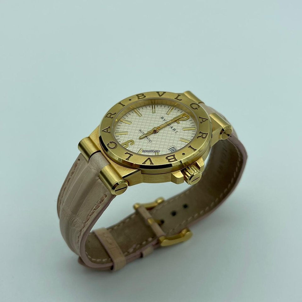 Bulgari Diagono Womens watch Automatic Yellow gold DG35C6GLD Replica 4