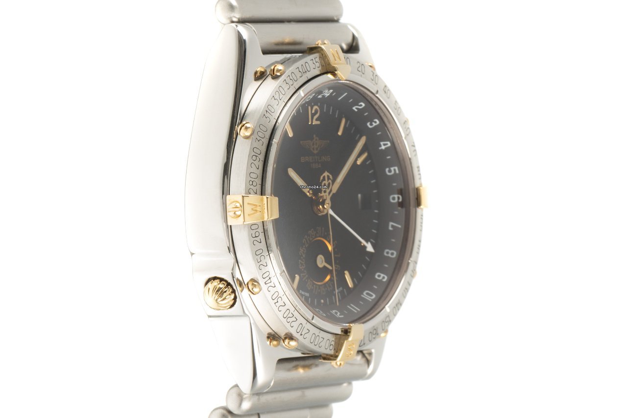 Breitling Duograph Mens watch Unisex Automatic Gold Steel B15047 Replica 4