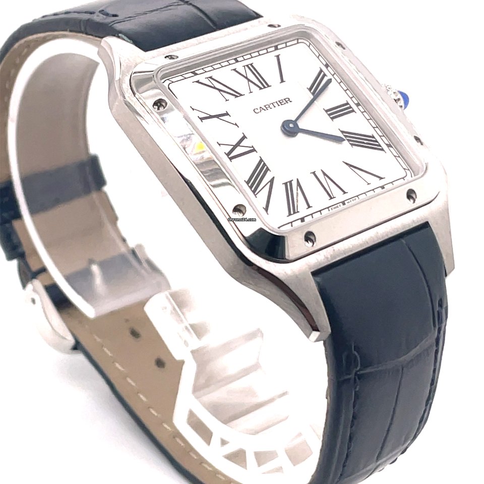 IMG_9081 Cartier Santos Dumont Mens watch Unisex Quartz Steel WSSA0022 Replica 4
