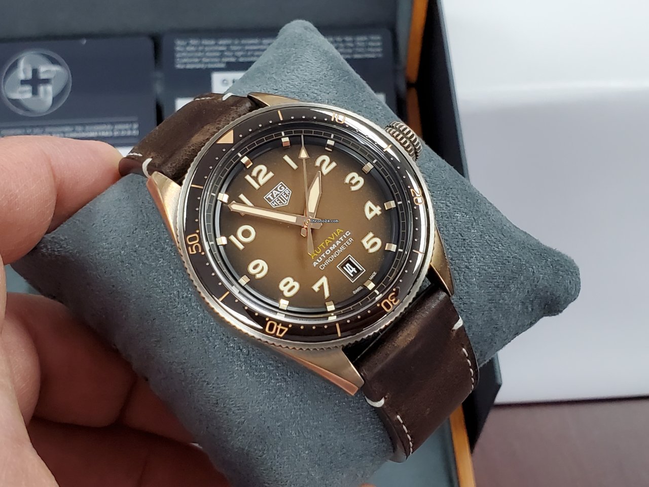 IMG_9081 TAG Heuer Autavia Mens watch Unisex Automatic Bronze WBE5191.FC8276 Replica 4