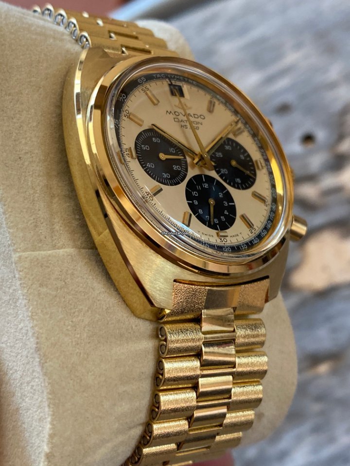 Movado Datron Mens watch Unisex Automatic Gold Steel 434-705-502 Replica 4