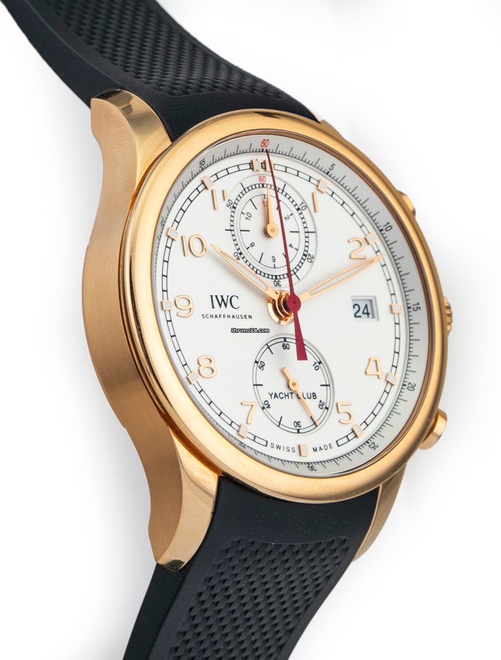 IMG_9081 IWC Portuguese Yacht Club Chronograph Mens watch Unisex Automatic Rose gold IW390501 Replica 4