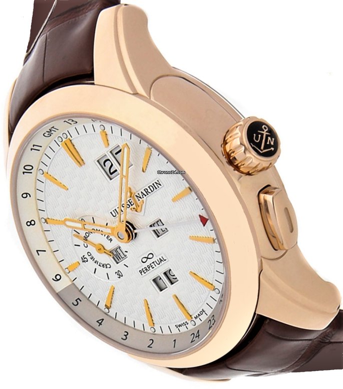 Ulysse Nardin Perpetual Manufacture Mens watch Unisex Automatic Rose gold 322-10 Replica 4