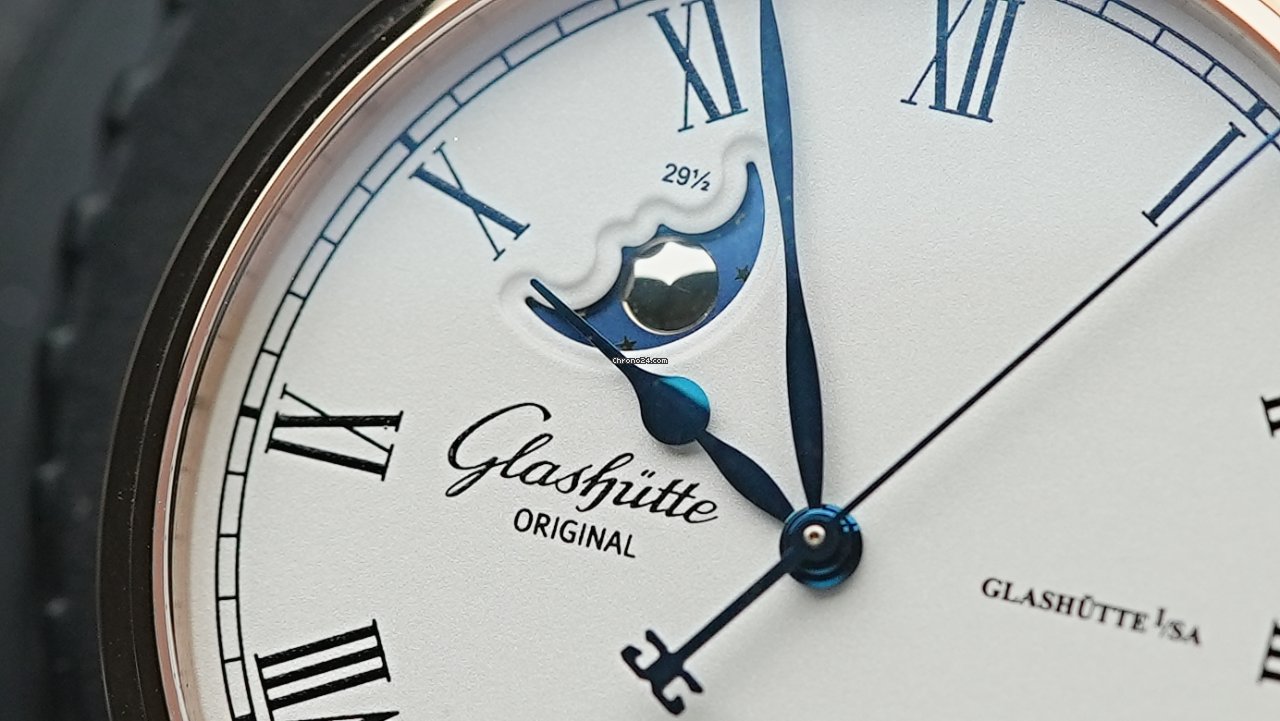 IMG_9081 Glashutte Original Senator Panorama Date Moon Phase Mens watch Unisex Automatic Rose gold 100-04-32-15-04 Replica 4
