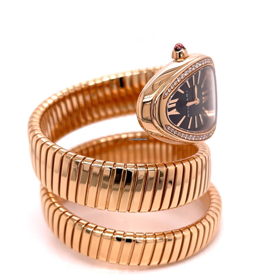 IMG_9081 Bulgari Serpenti Womens watch Quartz Rose gold SPP35BGDG.2T Replica 4