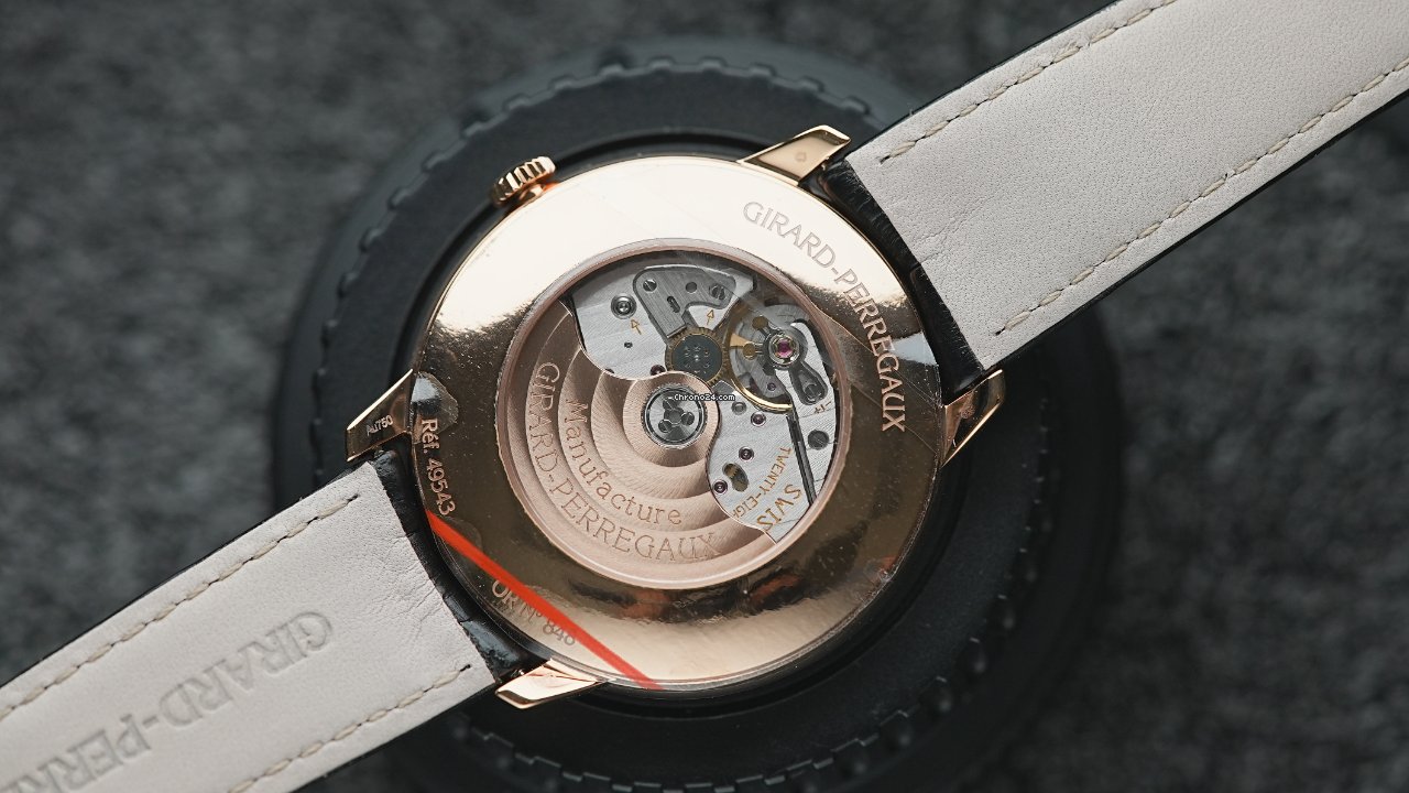 IMG_9081 Girard Perregaux 1966 Mens watch Unisex Automatic Rose gold 49543-52-131-BKBA Replica 4