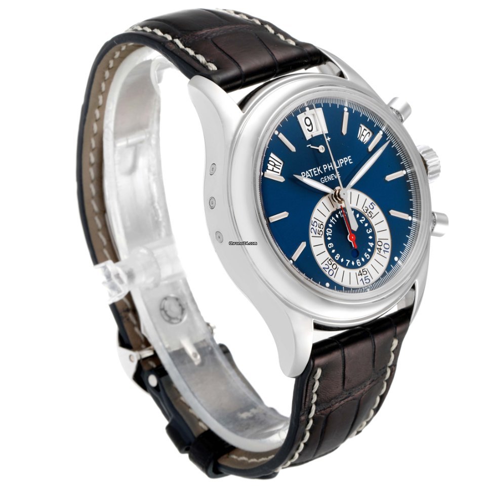 IMG_9081 Patek Philippe Annual Calendar Chronograph Mens watch Unisex Automatic Platinum 5960 01G Replica 4
