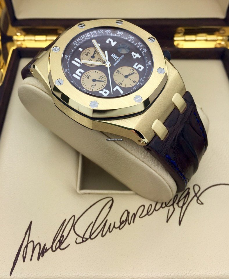 IMG_9081 Audemars Piguet Royal Oak Offshore Mens watch Unisex Automatic Yellow gold 26007BA.OO.D022CR.01 Replica 4