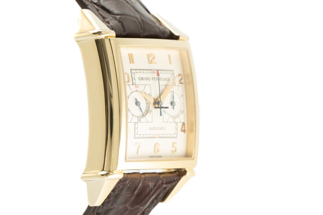 IMG_9081 Girard Perregaux Vintage 1945 Mens watch Unisex Automatic Yellow gold 2599 Replica 4
