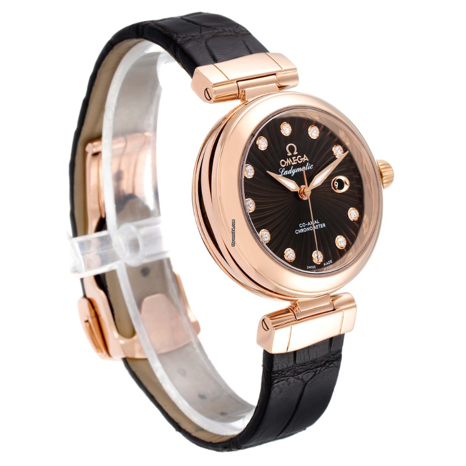 IMG_9081 Omega De Ville Ladymatic Womens watch Automatic Rose gold 425.63.34.20.63.001 Replica 4