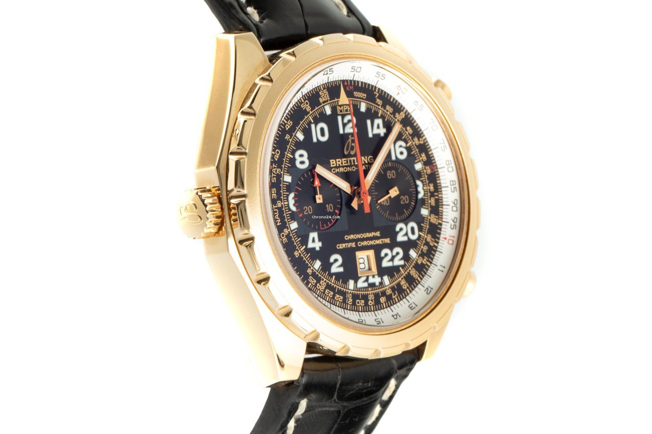 IMG_9081 Breitling Chrono-Matic Mens watch Unisex Automatic Yellow gold H22360 Replica 4