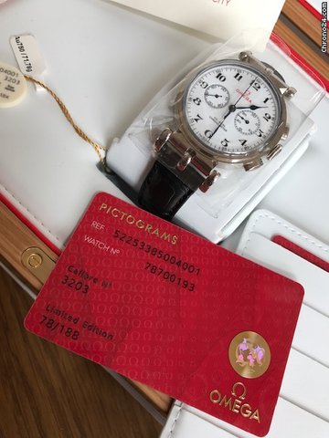 Omega Mens watch Unisex Manual winding White gold 522.53.38.50.04.001 Replica 4