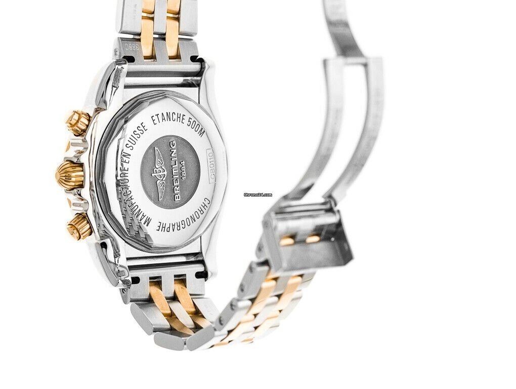 IMG_9081 Breitling Chronomat 44 Mens watch Unisex Automatic Gold Steel CB011012 B968 Replica 4
