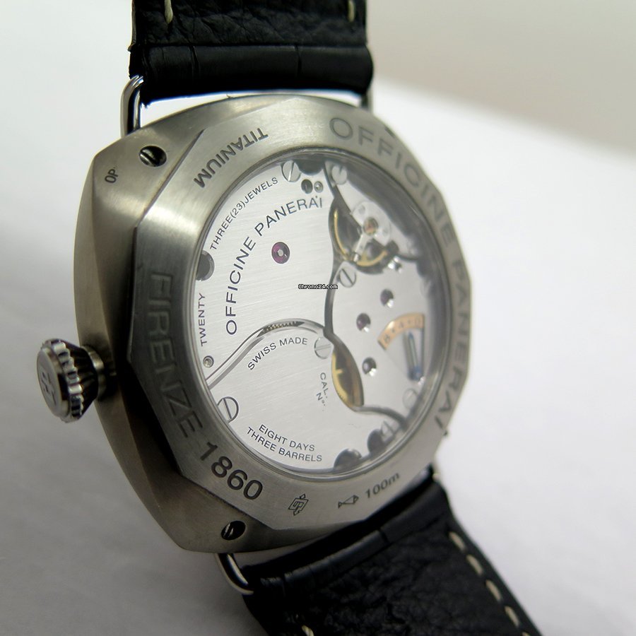 IMG_9081 Panerai Radiomir 8 Days Mens watch Unisex Manual winding Titanium PAM 00346 Replica 4