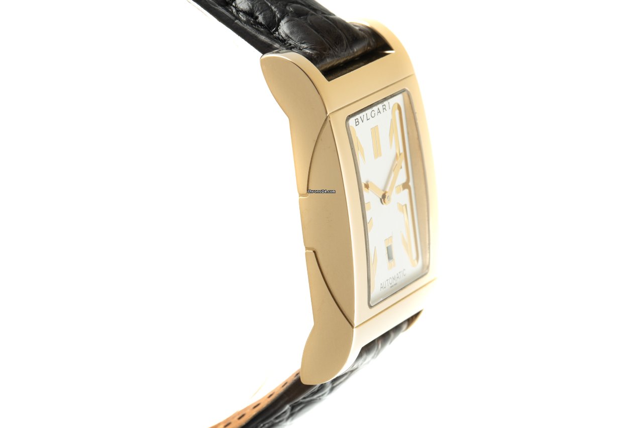 Bulgari Rettangolo Mens watch Unisex Automatic Yellow gold RT45G Replica 4