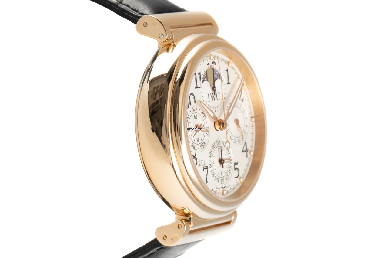 IMG_9081 IWC Da Vinci Perpetual Calendar Mens watch Unisex Automatic Yellow gold 3758 Replica 4