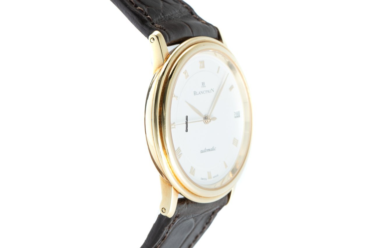 IMG_9081 Blancpain Villeret Mens watch Unisex Automatic Yellow gold 0095-1418 Replica 4