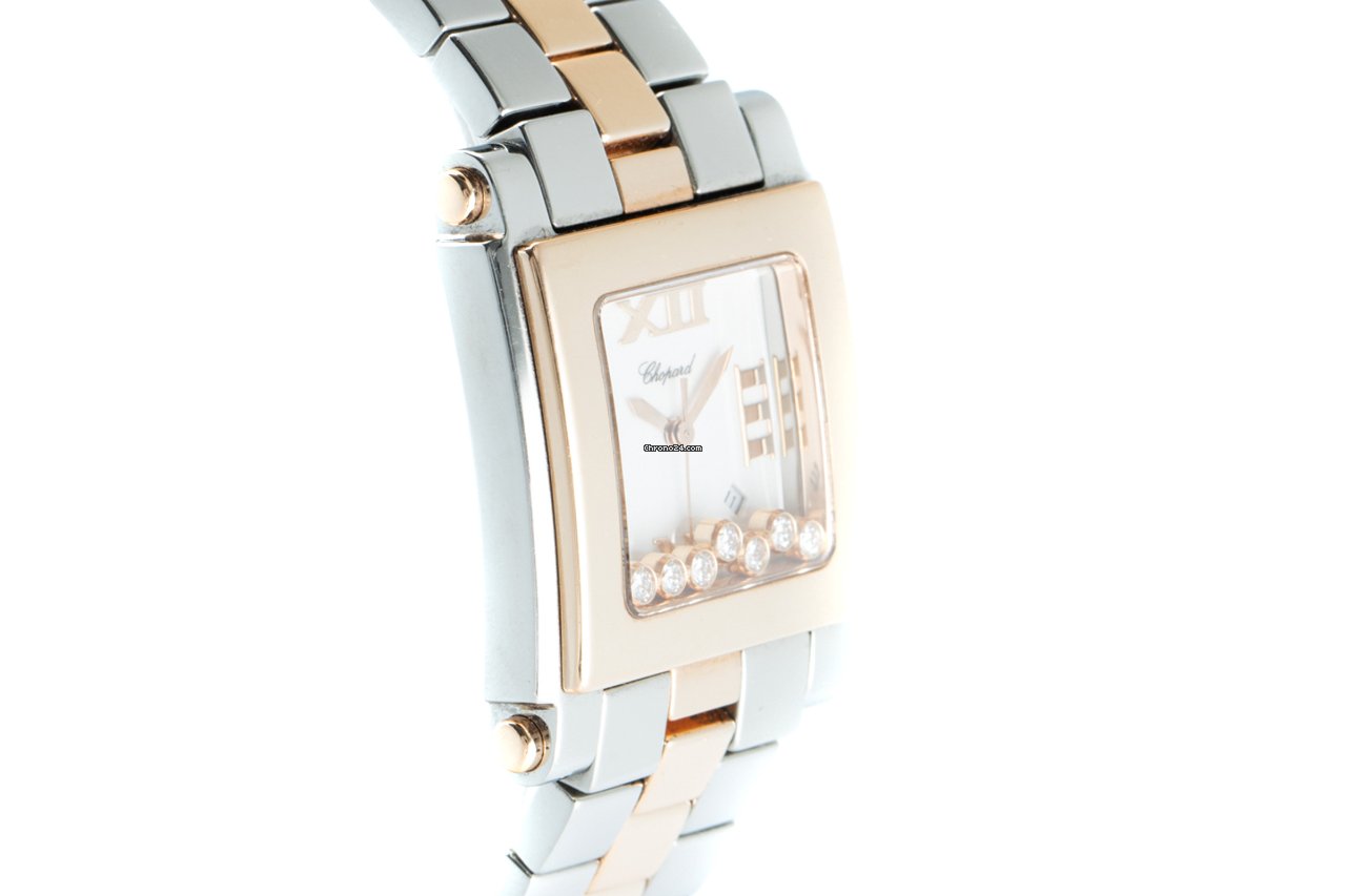 IMG_9081 Chopard Happy Sport Womens watch Quartz Gold Steel 278498-9001 Replica 4