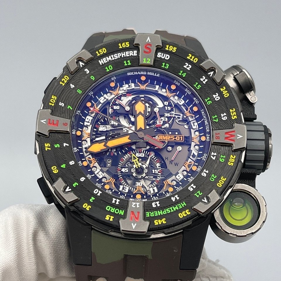 IMG_9081 Richard Mille Mens watch Unisex Manual winding Carbon Rm025-01 Replica 4