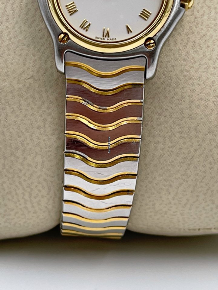 IMG_9081 Ebel Sport Womens watch Quartz Gold Steel 1057901 Replica 4