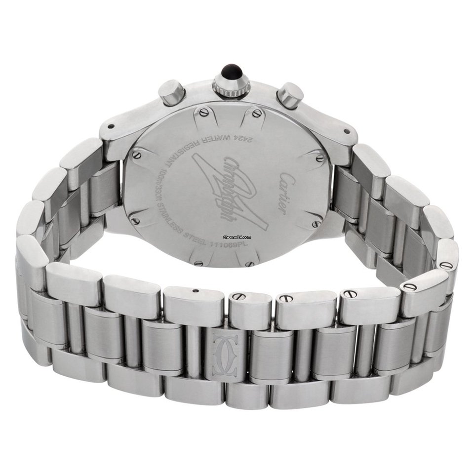 IMG_9081 Cartier 21 Chronoscaph Mens watch Unisex Quartz Steel W10172T2 Replica 4