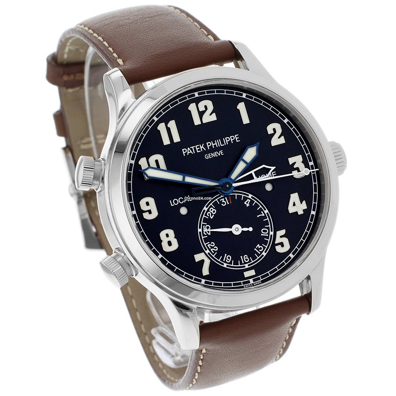 IMG_9081 Patek Philippe Travel Time Mens watch Unisex Automatic White gold 5524G-001 Replica 4