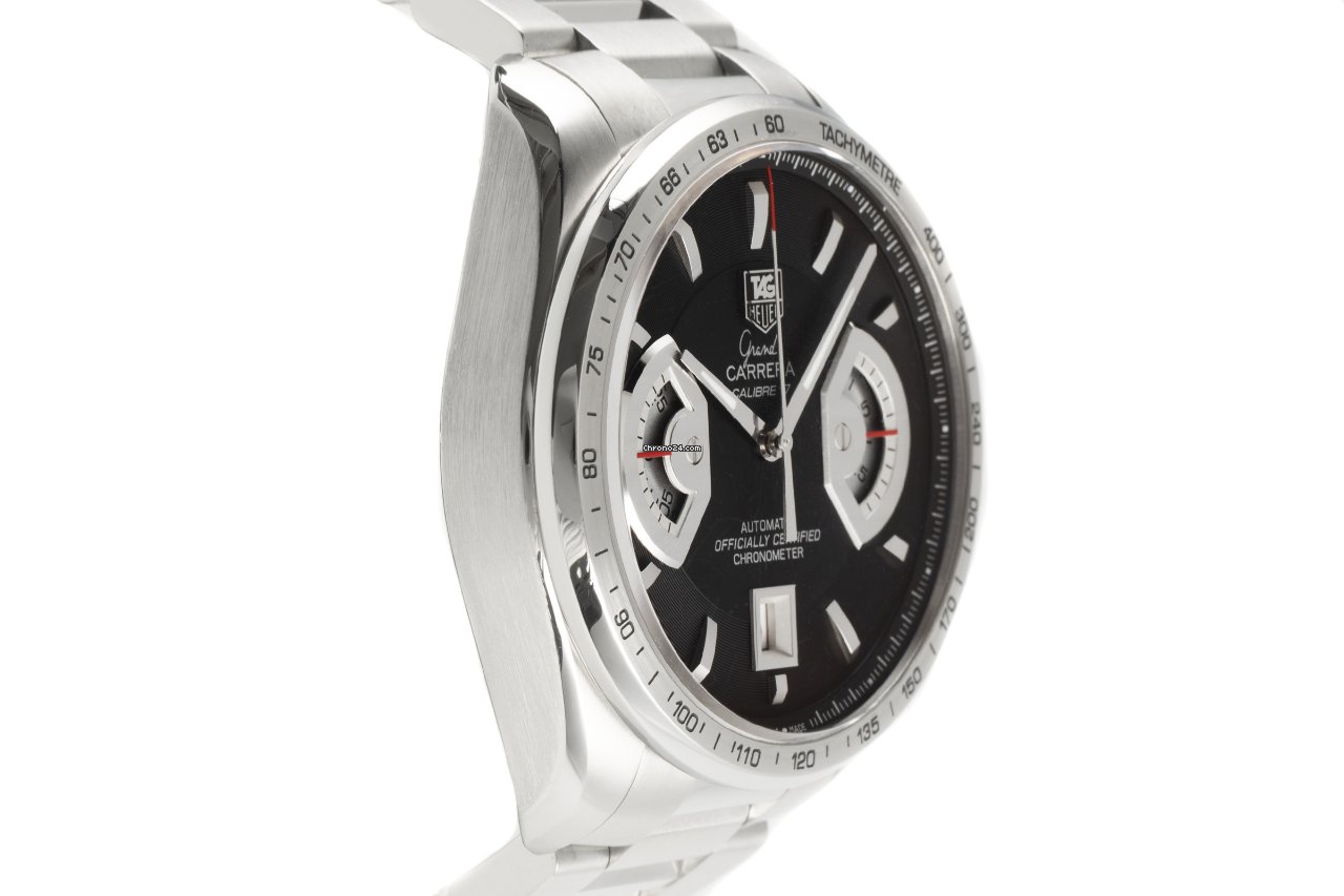 TAG Heuer Grand Carrera Mens watch Unisex Automatic Steel CAV511A Replica 4