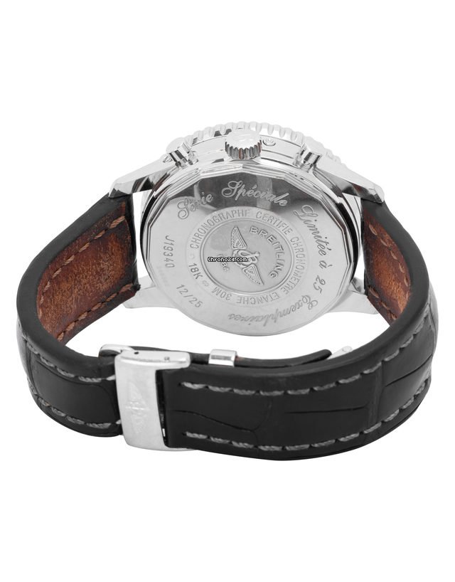 IMG_9081 Breitling Montbrillant Olympus Mens watch Unisex Automatic White gold J19340 Replica 4