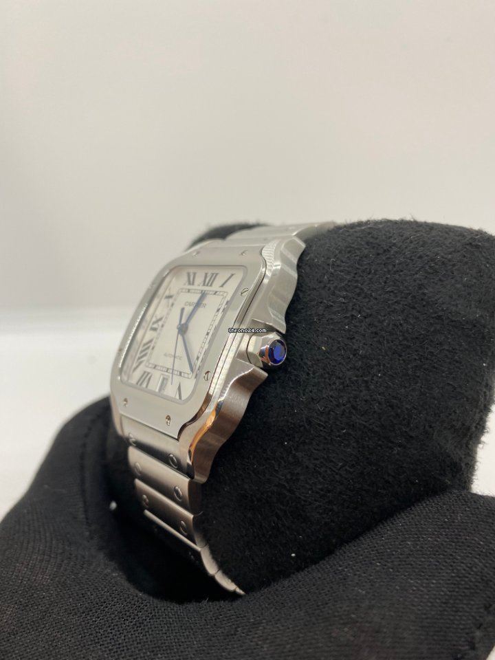 IMG_9081 Cartier Santos Mens watch Unisex Automatic Steel WSSA0018 Replica 4