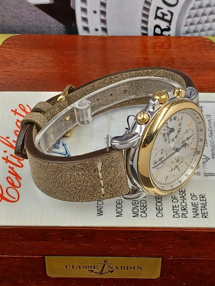 IMG_9081 Ulysse Nardin Mens watch Unisex Automatic Gold Steel 575-22 Replica 4