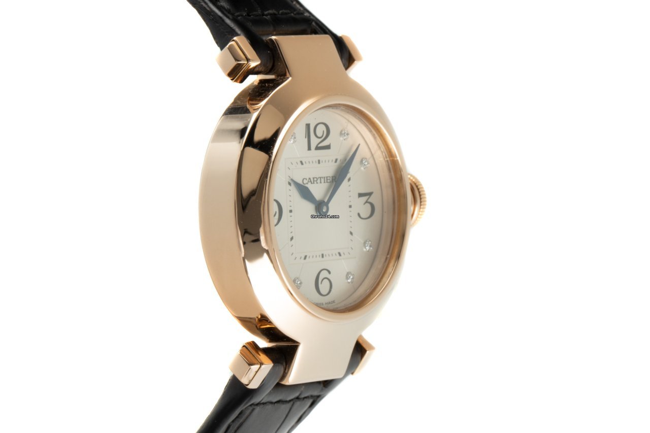 Cartier Pasha Womens watch Quartz Red gold 2812 Replica 4