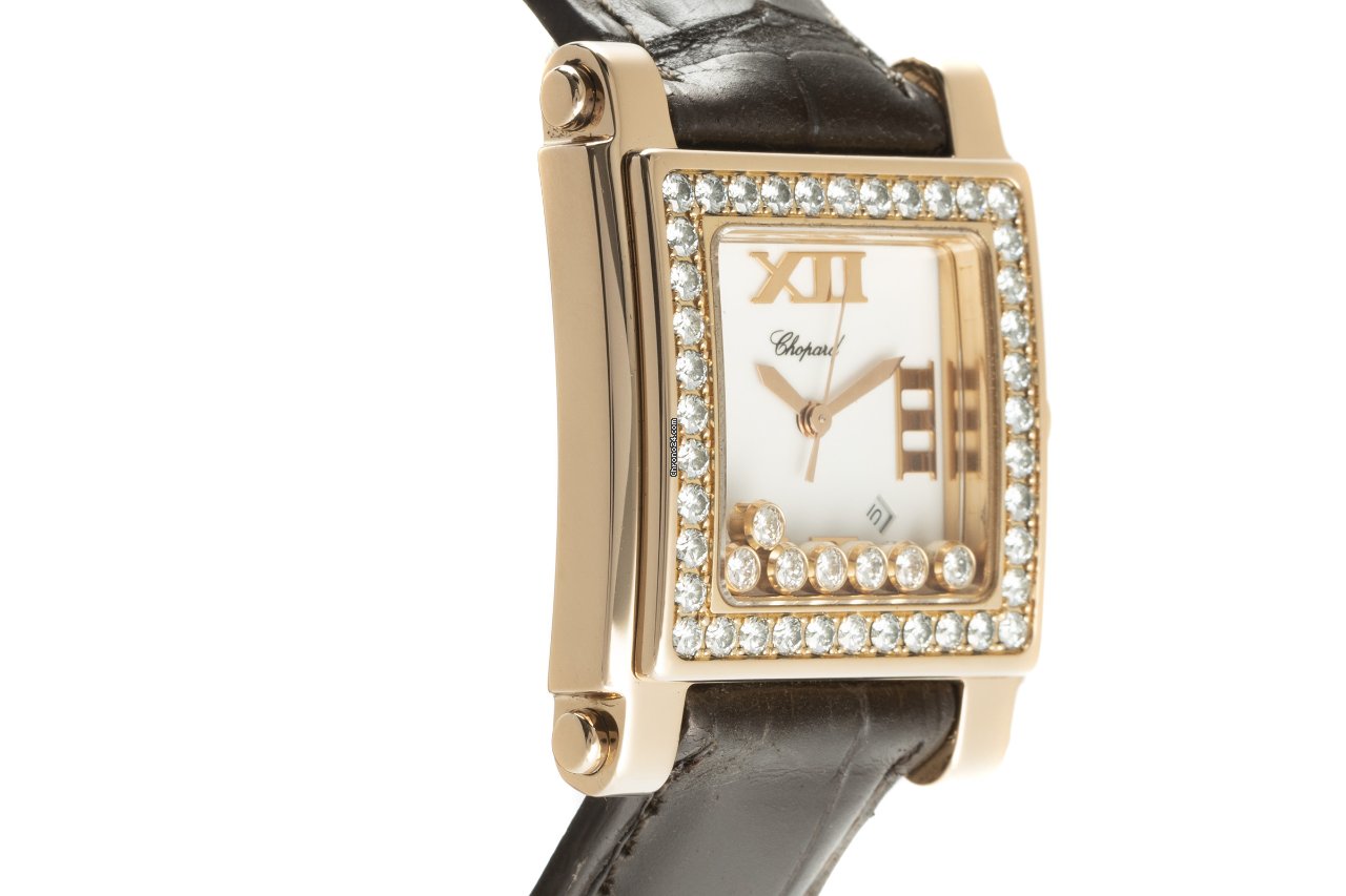 IMG_9081 Chopard Happy Sport Womens watch Quartz Red gold 275321 Replica 4