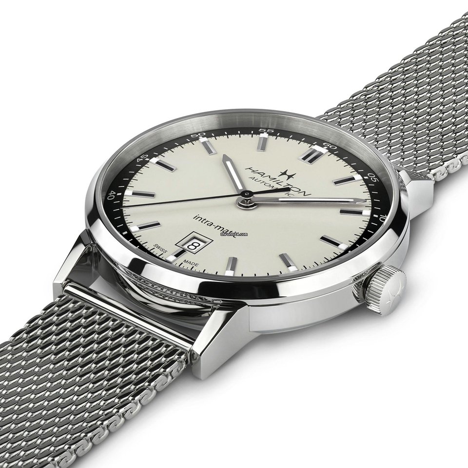 Hamilton Intra-Matic Mens watch Unisex Automatic Steel H38425120 Replica 4