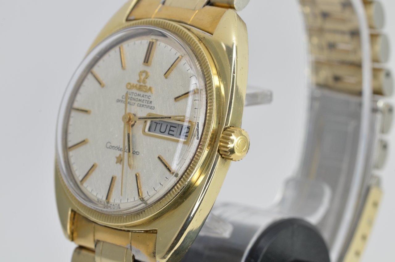 IMG_9081 Omega Constellation Day-Date Mens watch Unisex Automatic Gold Steel 168.029 Replica 4